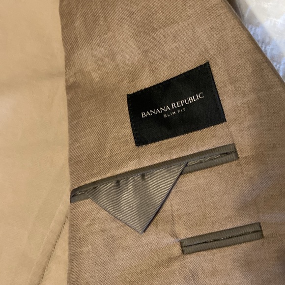 Banana Republic Khaki Sport Coat Blazer, 38R Slim Fit, new with tags - Picture 5 of 10